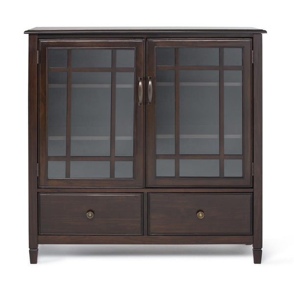 Dark Chestnut Brown Solid Wood - Pine | Connaught Tall Storage Cabinet