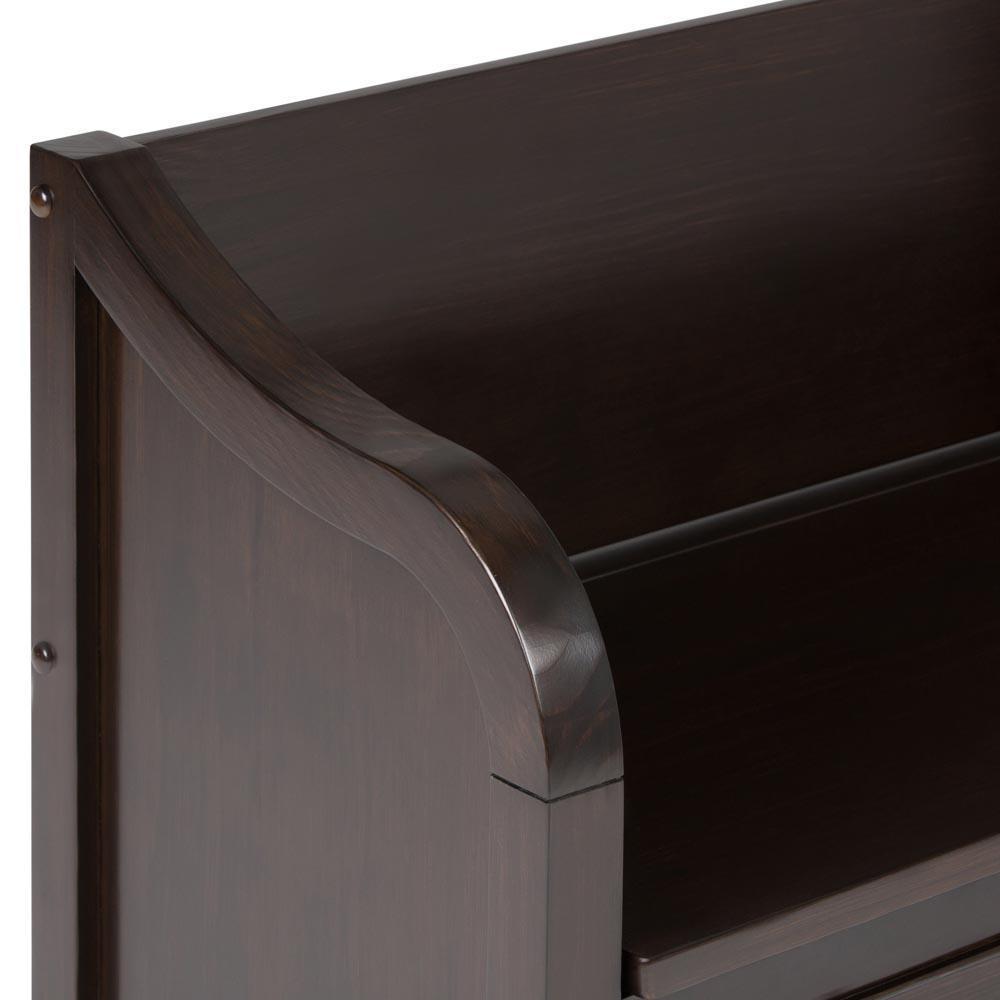 Dark Chestnut Brown | Connaught Entryway Storage Bench