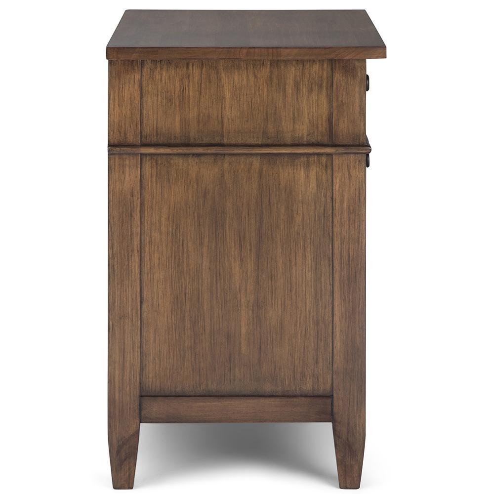 Rustic Natural Aged Brown | Carlton Bedside Table