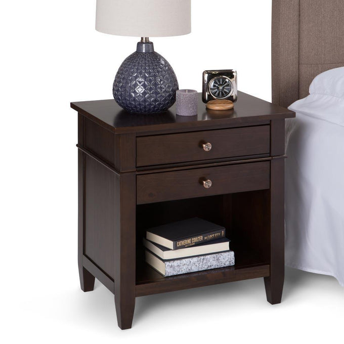 Dark Tobacco Brown | Carlton Bedside Table