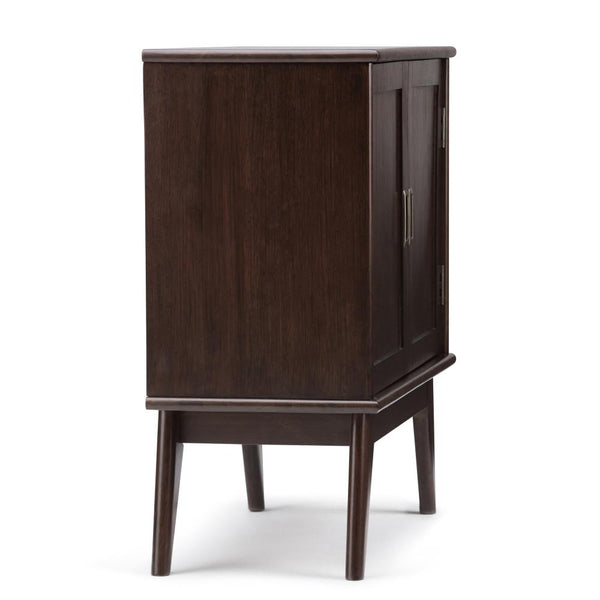 Medium Auburn Brown | Draper Mid Century 32 x 14 x 42 inch Low Storage Cabinet
