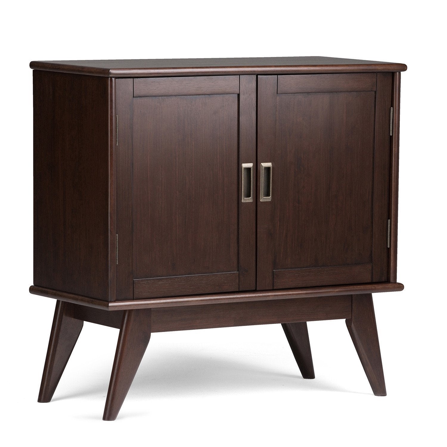 Medium Auburn Brown | Draper Mid Century 32 x 14 x 42 inch Low Storage Cabinet