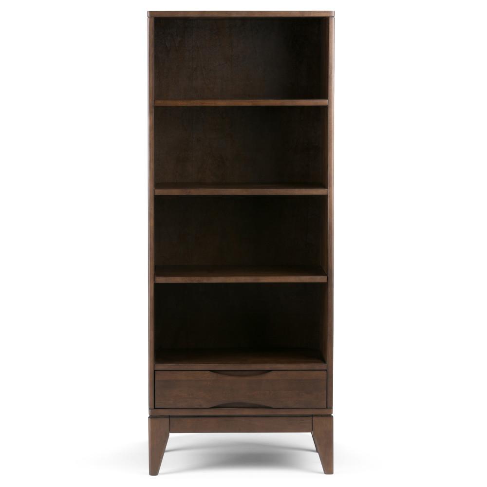 Walnut Brown | Harper 60 x 24 inch Bookcase with Storage