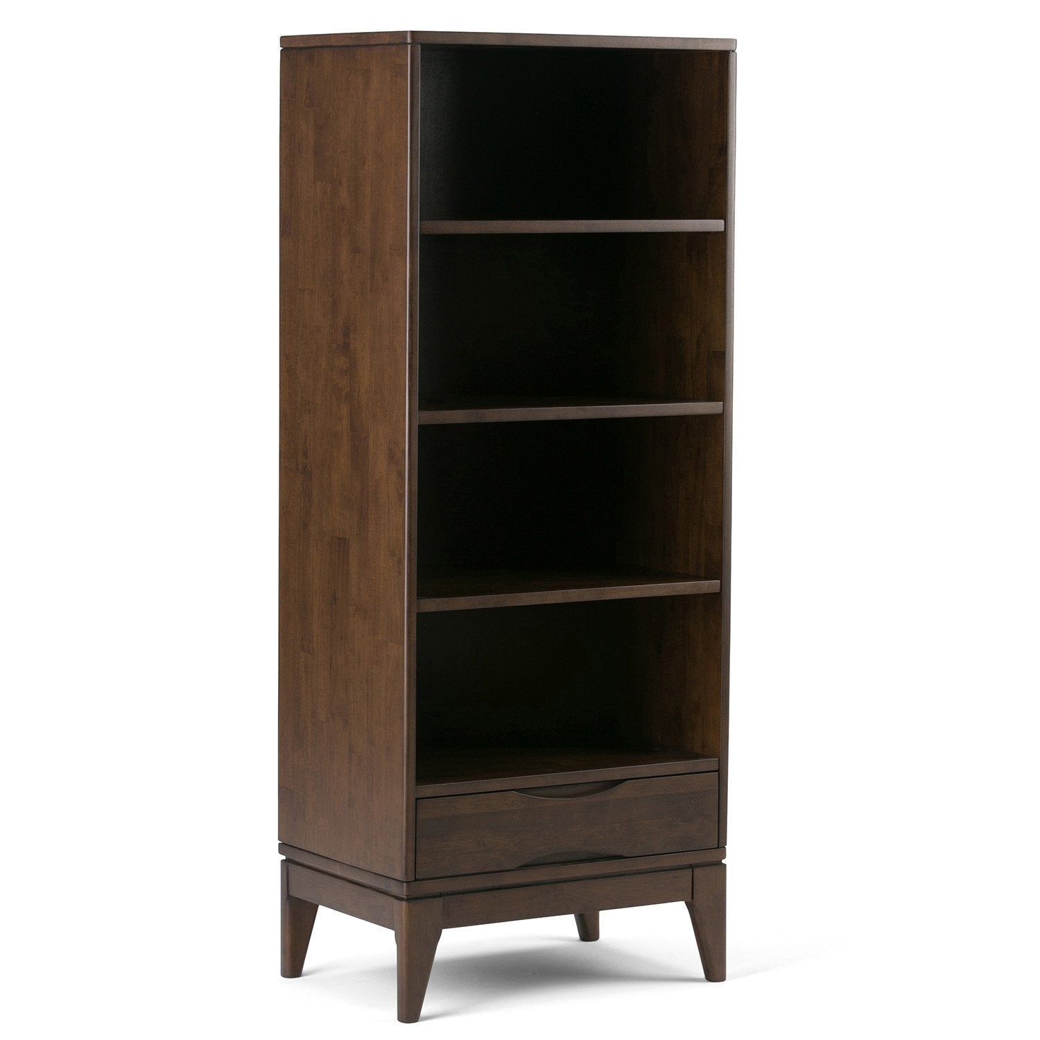 Walnut Brown | Harper 60 x 24 inch Bookcase with Storage