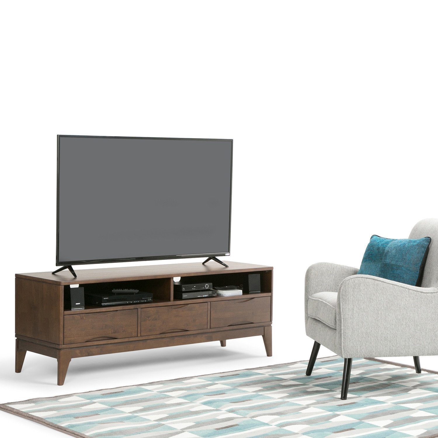 Walnut Brown | Harper 60 inch TV Media Stand