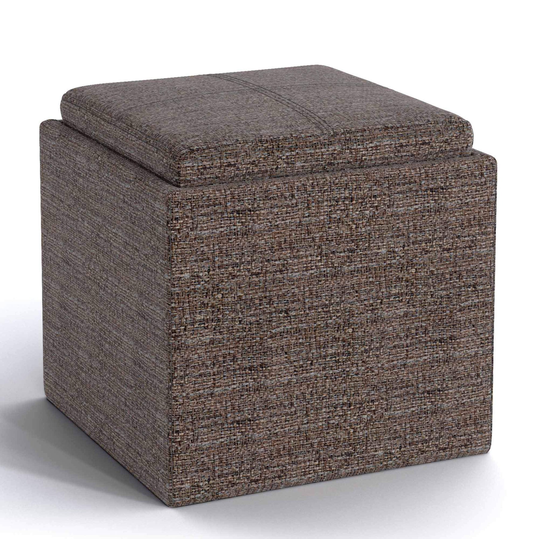 Rockwood Cube Storage Ottoman with Tray Storage Ottomans Simpli Home