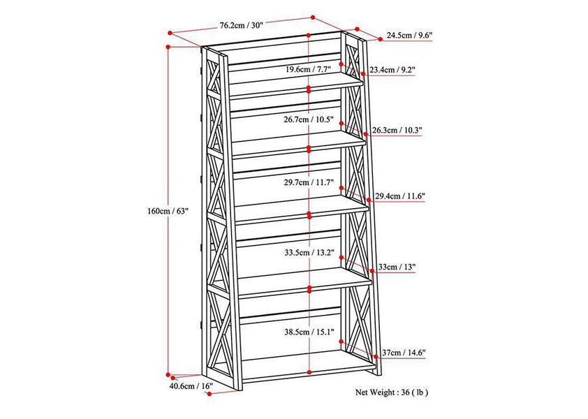 Hickory Brown | Kitchener Ladder Shelf