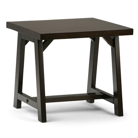 Dark Chestnut Brown | Sawhorse 22 inch End Side Table