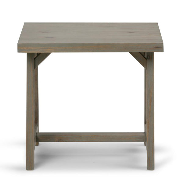 Distressed Grey | Sawhorse 22 inch End Side Table