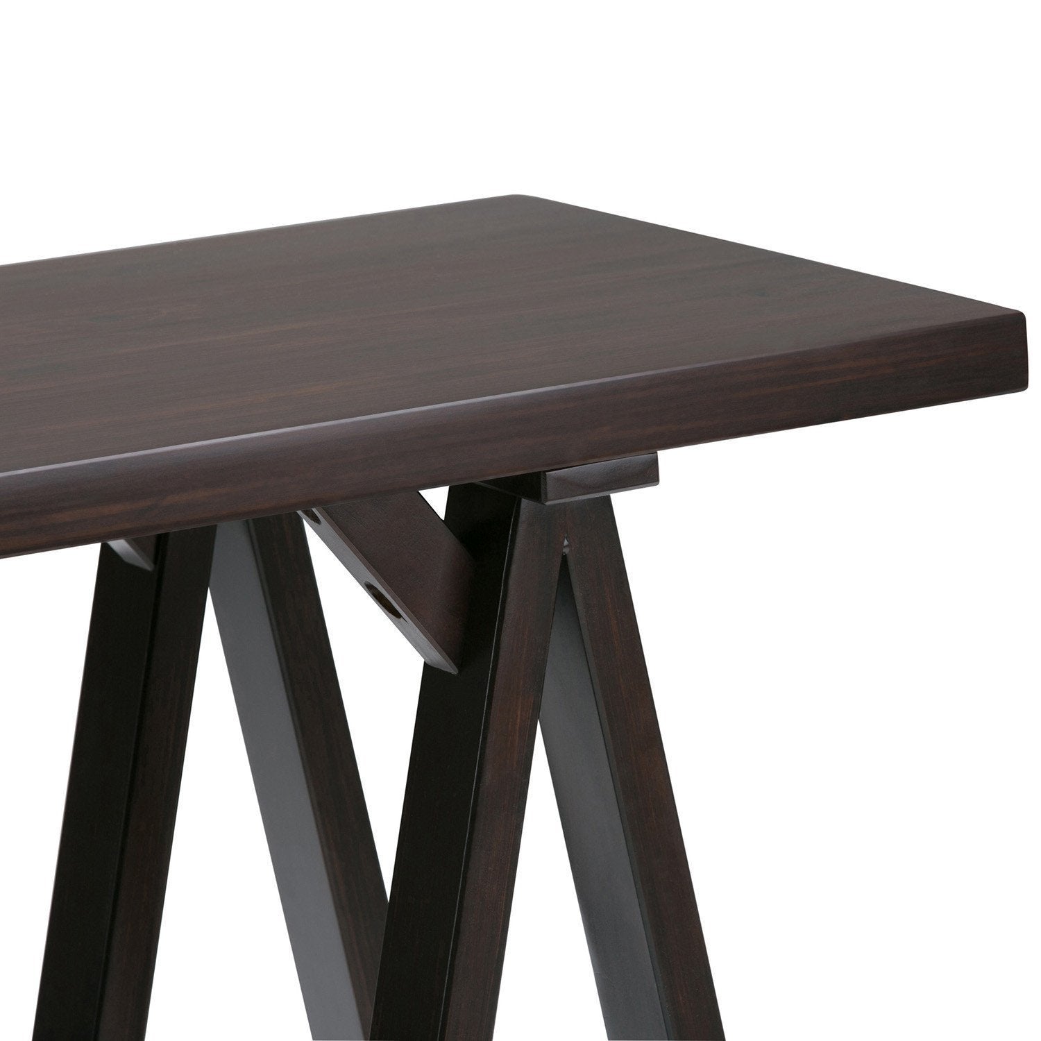 Dark Chestnut Brown | Sawhorse 50 inch Console Sofa Table