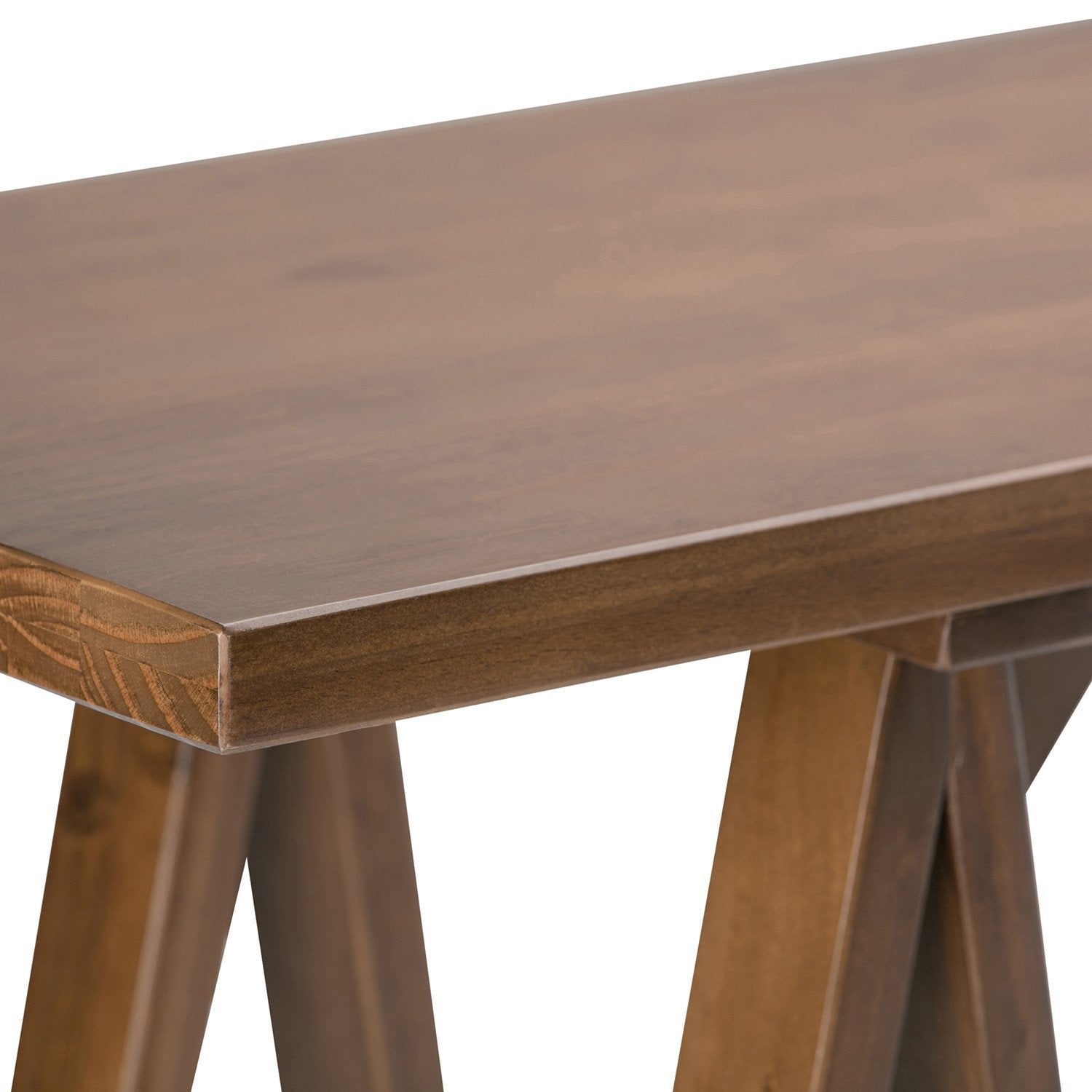 Medium Saddle Brown | Sawhorse 66 inch Wide Console Sofa Table