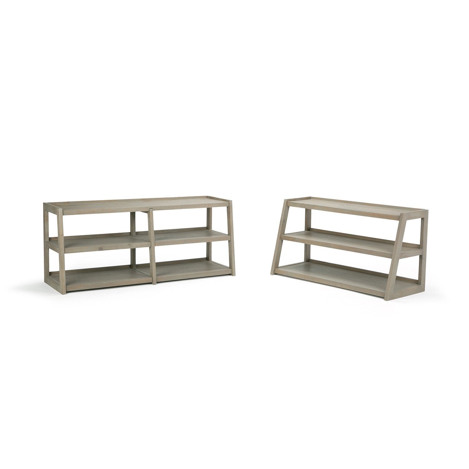 Distressed Grey | Sawhorse 60 inch Wide TV Media Stand
