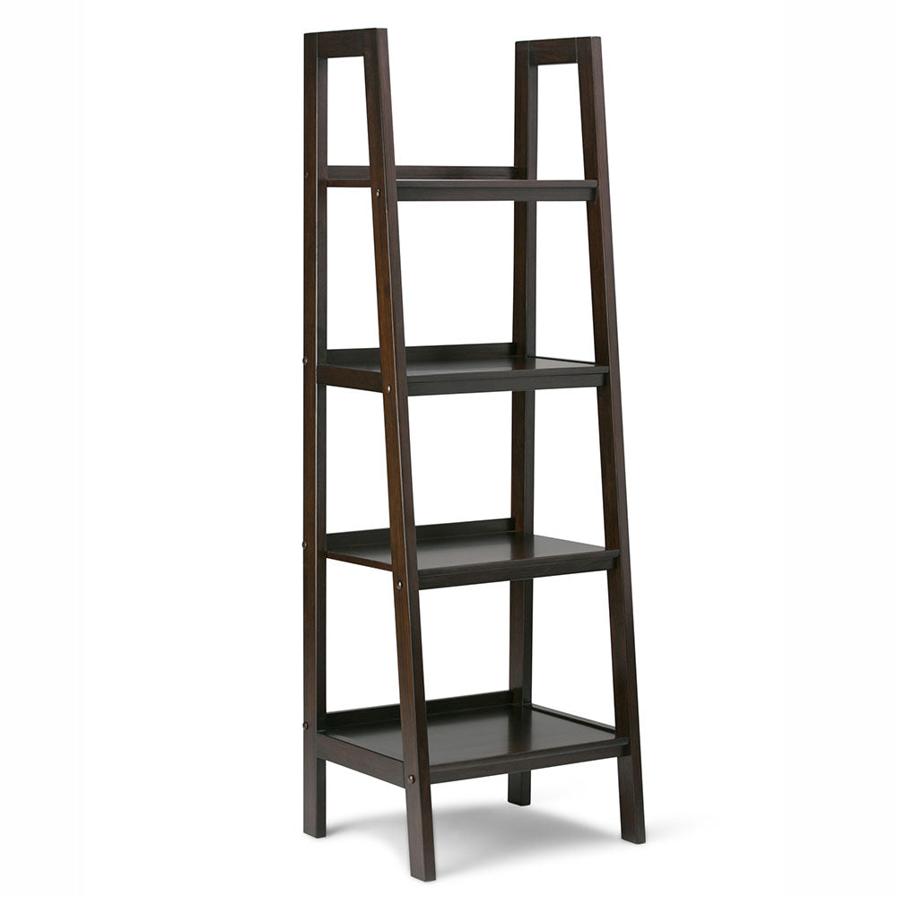Dark Chestnut Brown | Sawhorse 24 inch Ladder Shelf