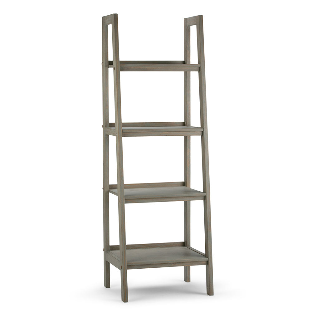 Distressed Grey | Sawhorse 24 inch Ladder Shelf