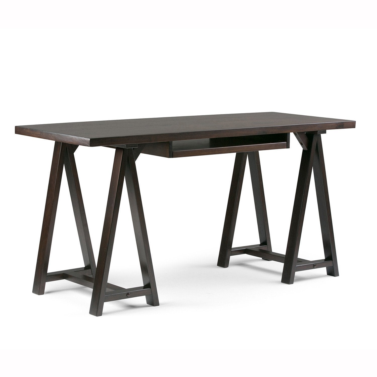 Dark Chestnut Brown | Sawhorse 60 inch Desk