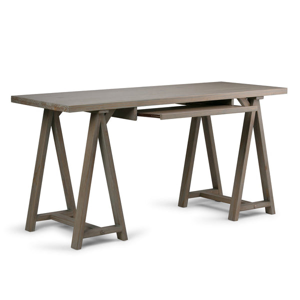 Distressed Grey | Sawhorse 60 inch Desk