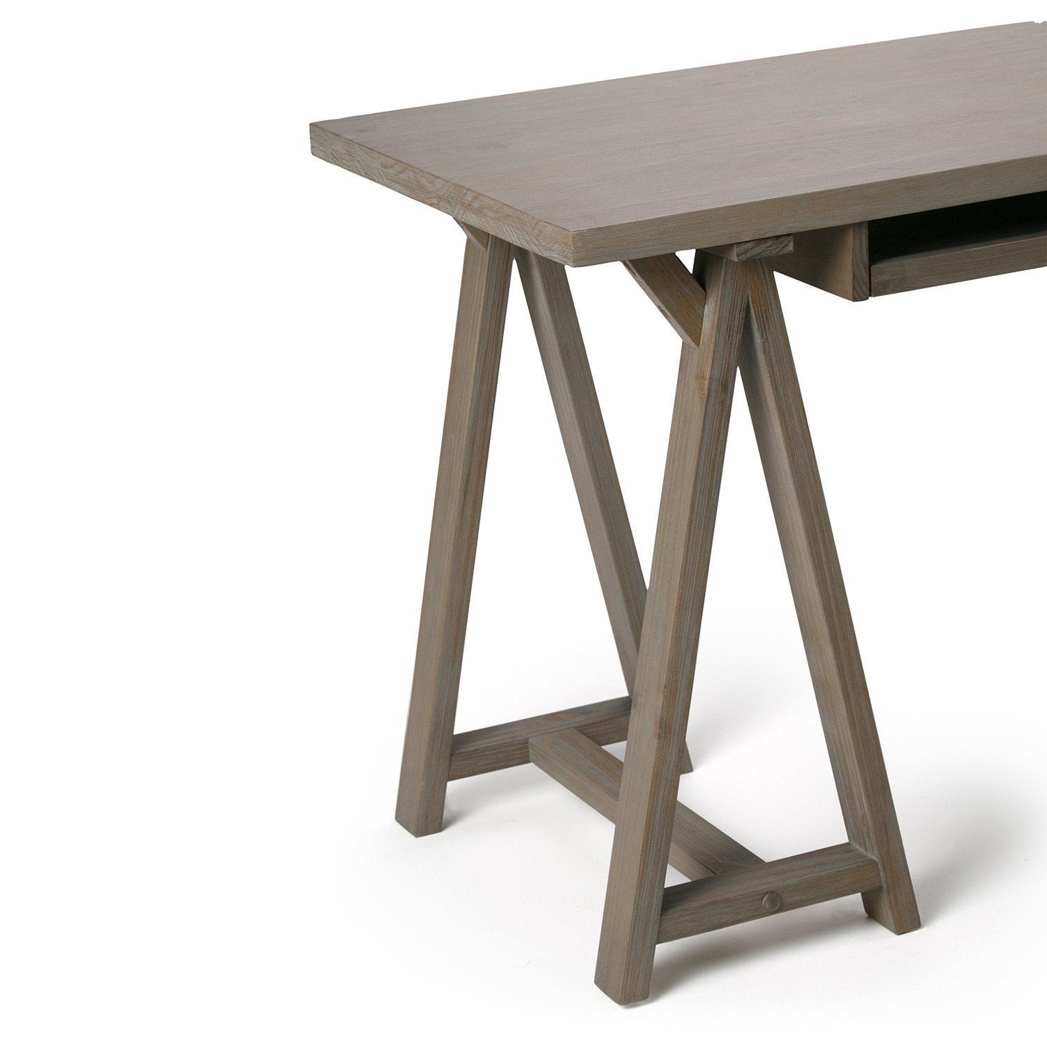 Distressed Grey | Sawhorse 50 inch Small Desk