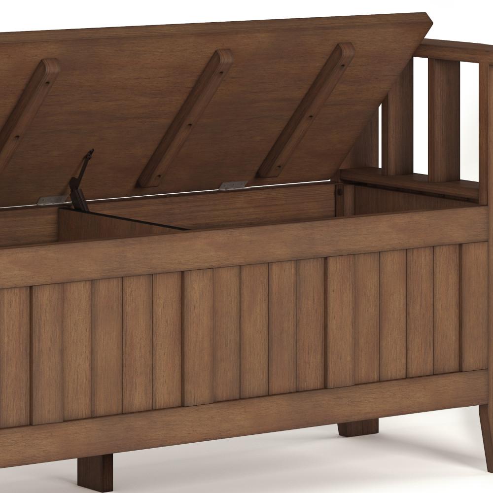 Rustic Natural Aged Brown | Acadian Entryway Bench
