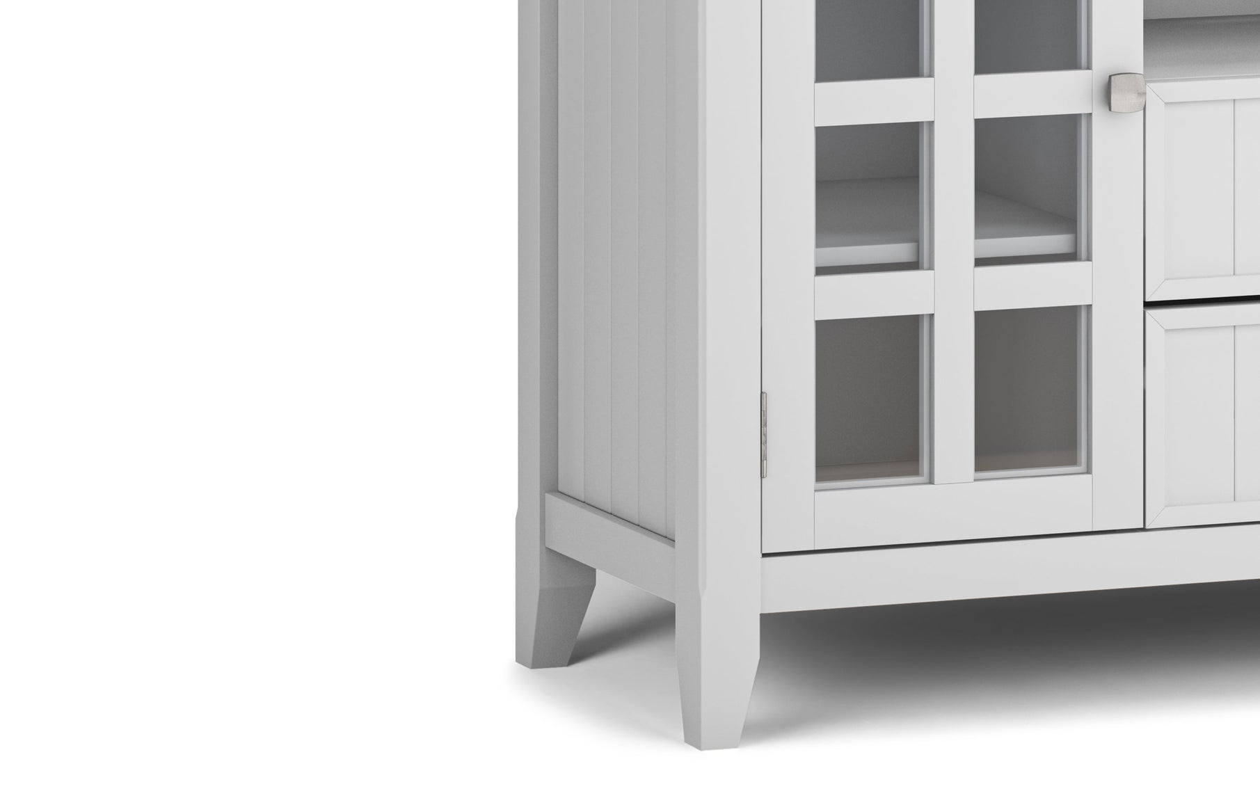White | Acadian Tall TV Media Stand