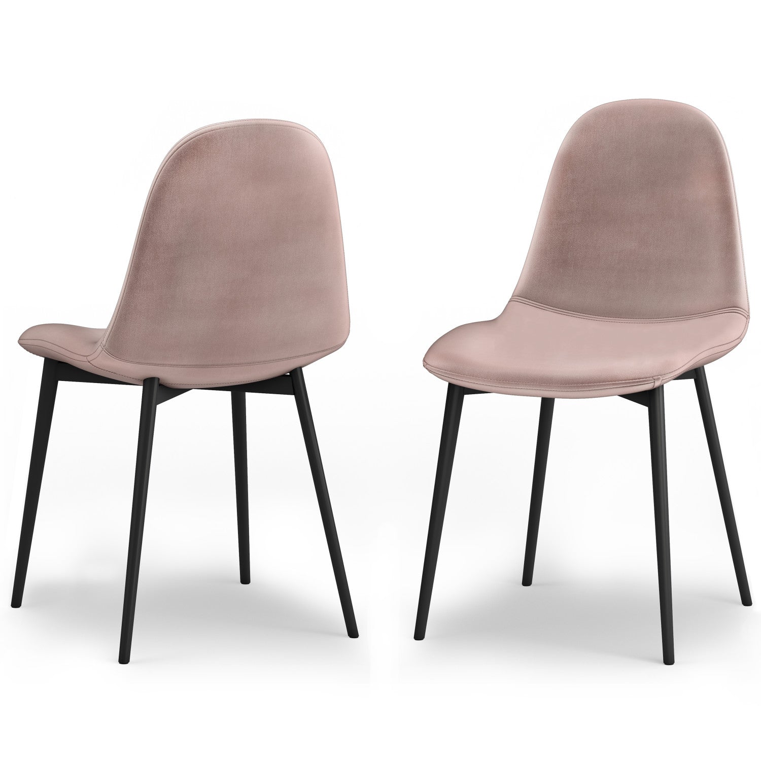 Rose Linen Style Fabric | Alpine Dining Chair (Set of 2)