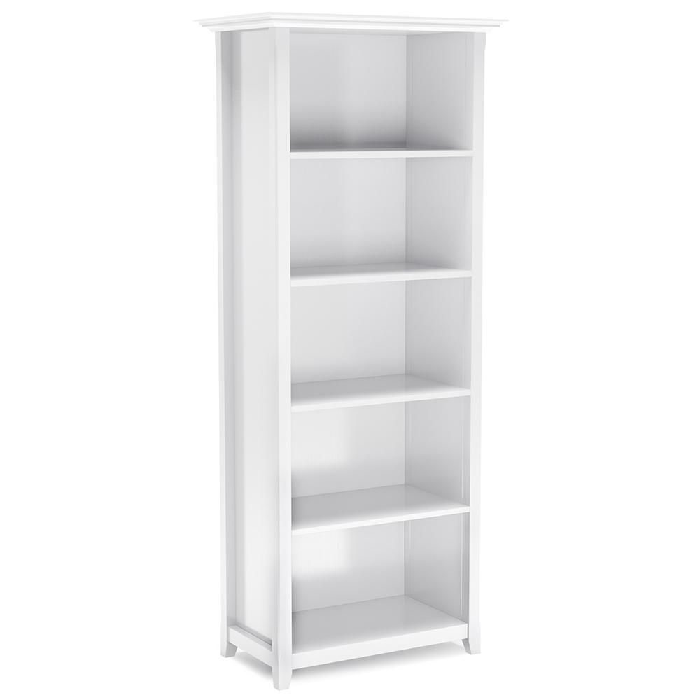 White | Amherst 5 Shelf Bookcase