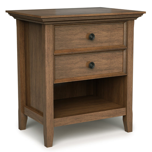Rustic Natural Aged Brown | Amherst Bedside Table