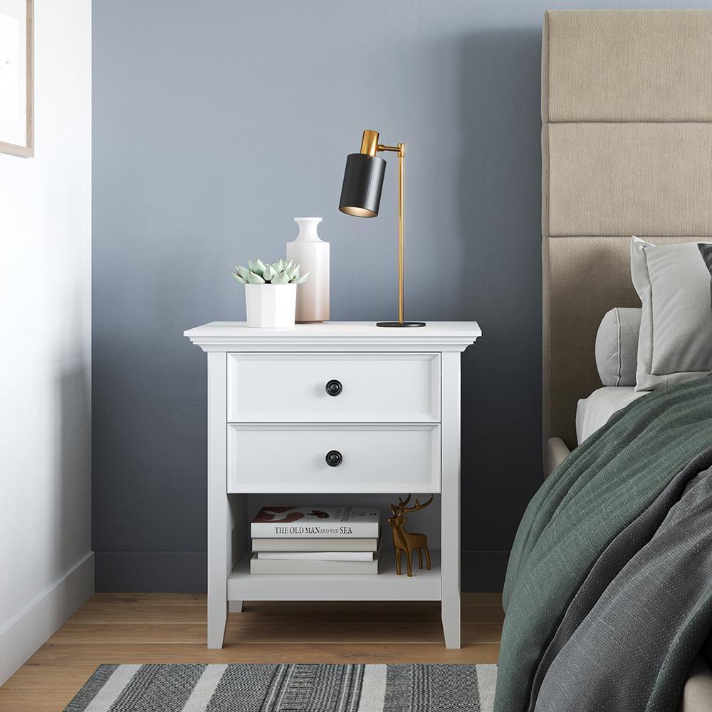 White | Amherst Bedside Table