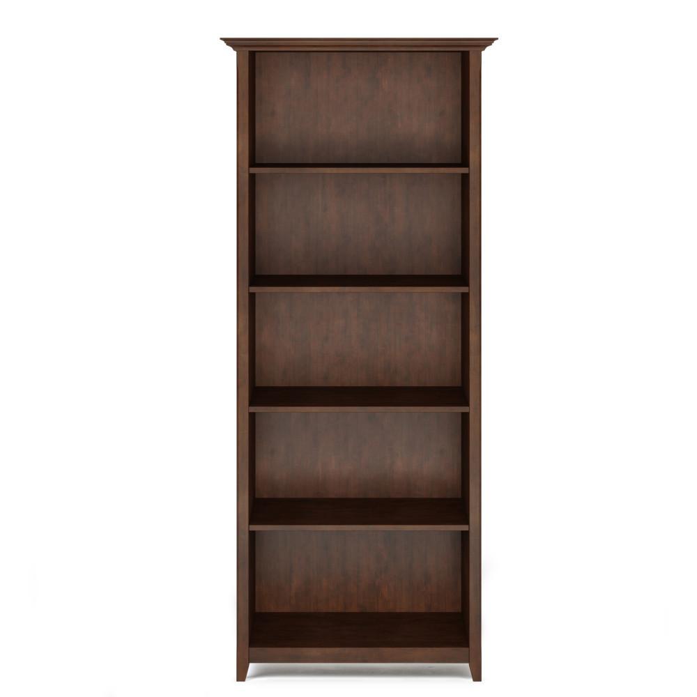 Russet Brown | Amherst 5 Shelf Bookcase