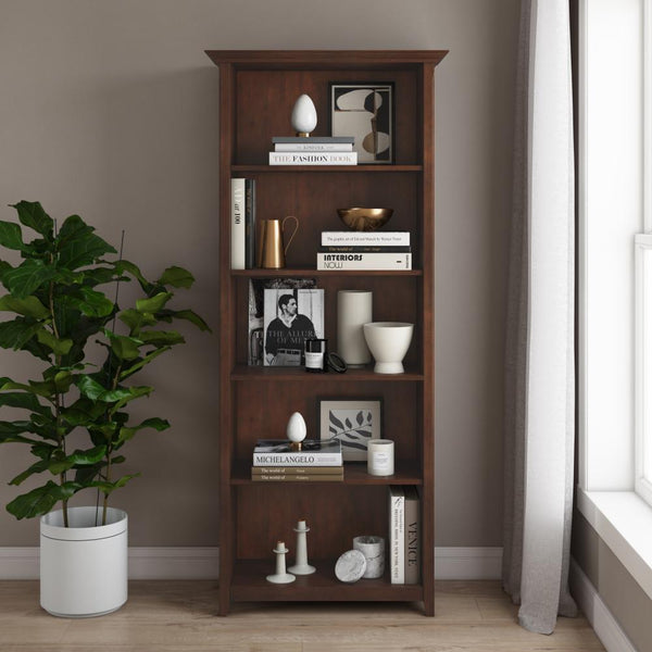 Russet Brown | Amherst 5 Shelf Bookcase