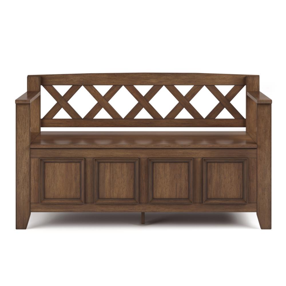 Rustic Natural Aged Brown | Amherst Entryway Bench