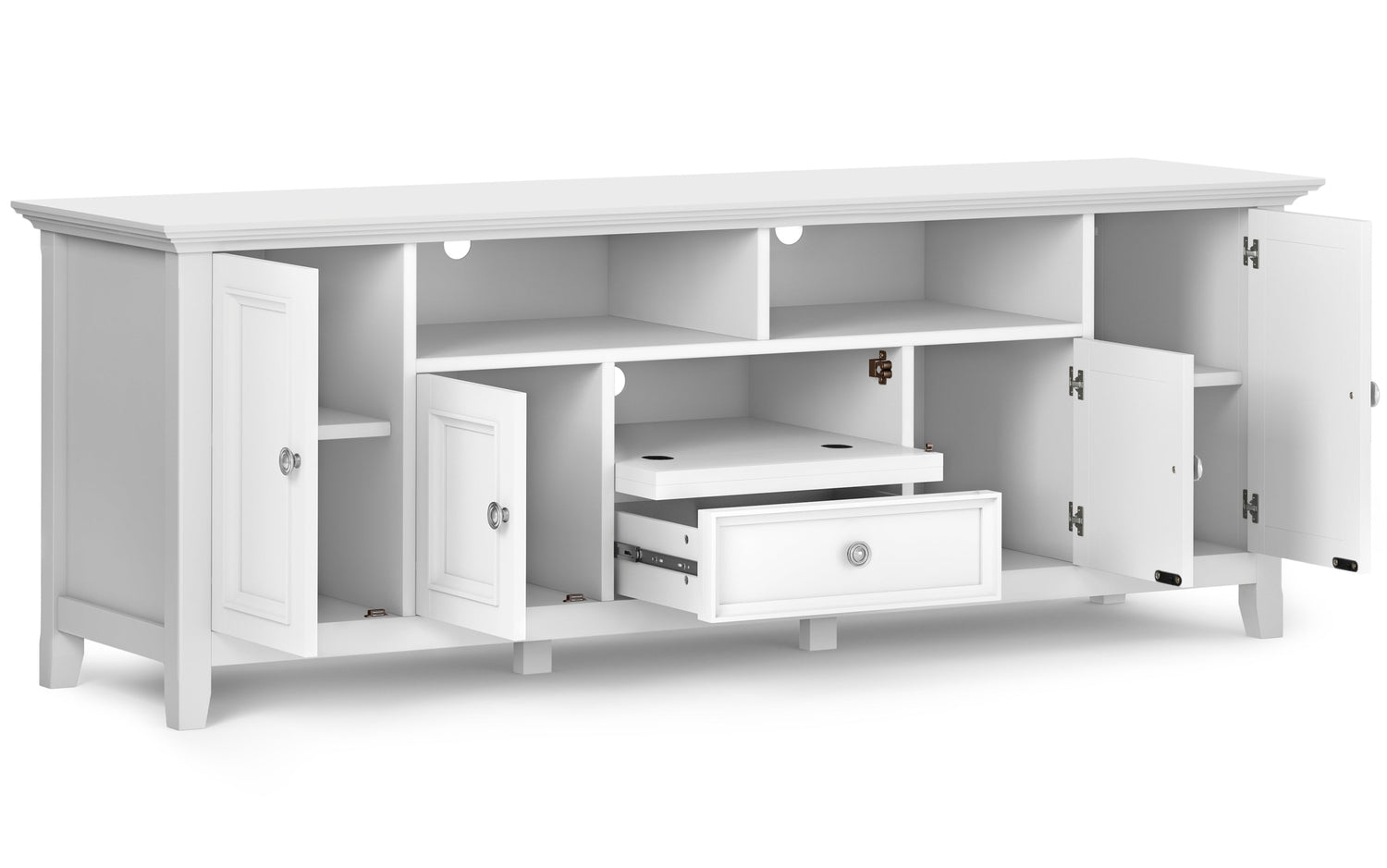 White | Amherst 72 inch Wide TV Media Stand