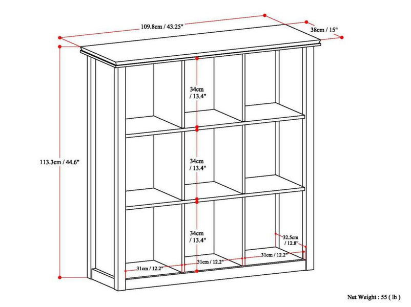 White | Artisan Nine Cube Bookcase & Storage