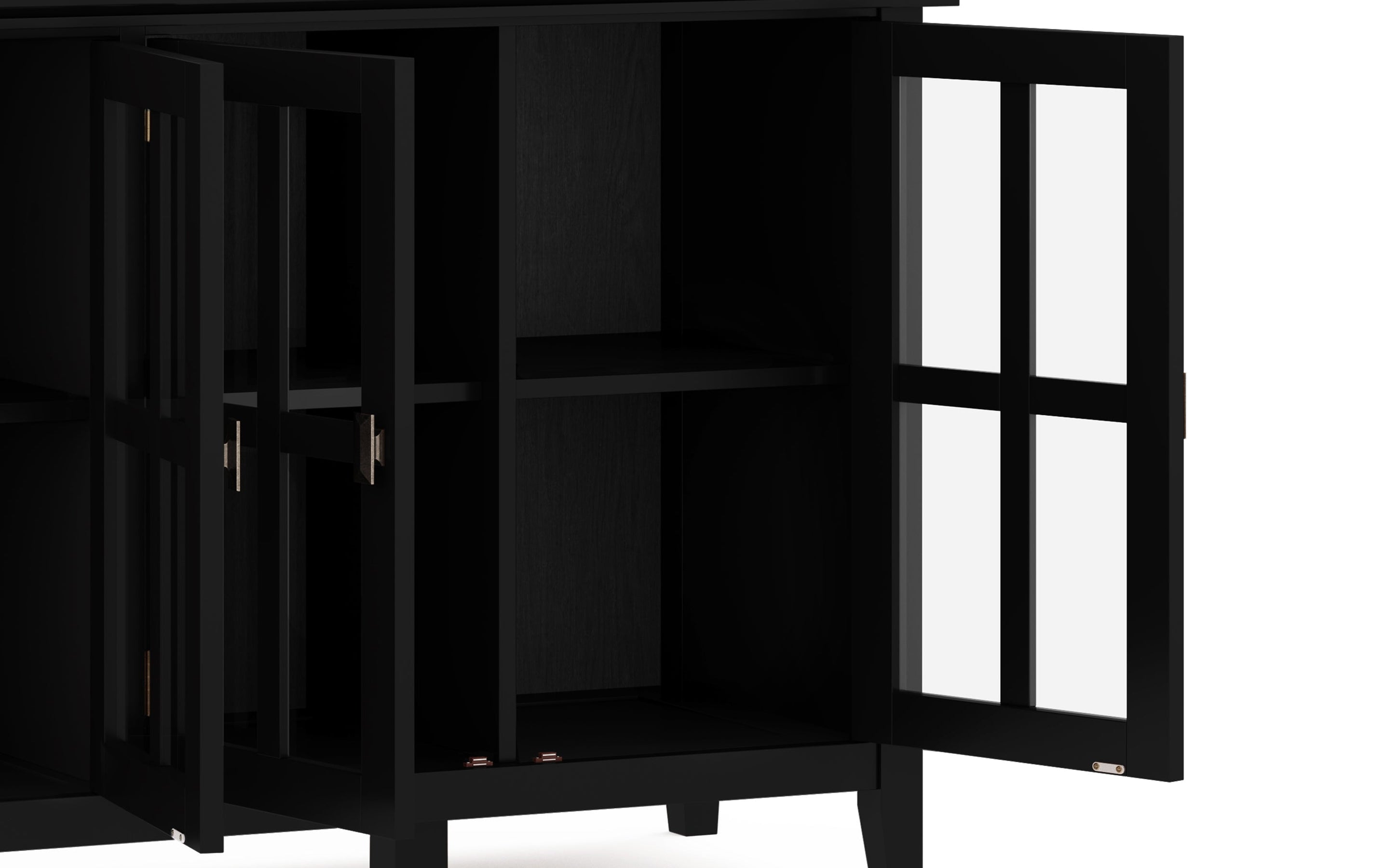 Black | Artisan Wide 4 Door Storage Cabinet