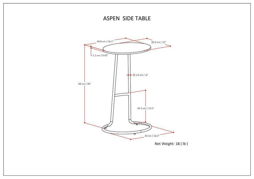 Aspen Marble Side Table