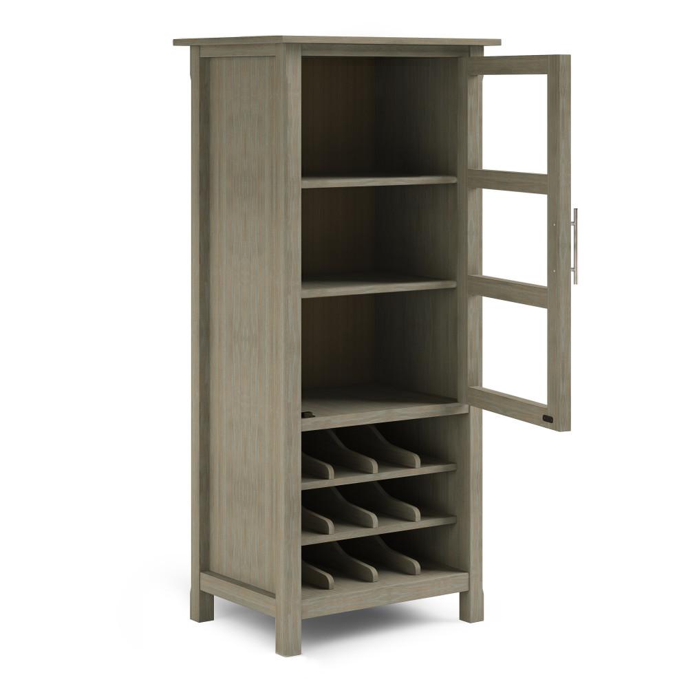 Distressed Grey | Avalon Wine Rack & Storage Cabinet