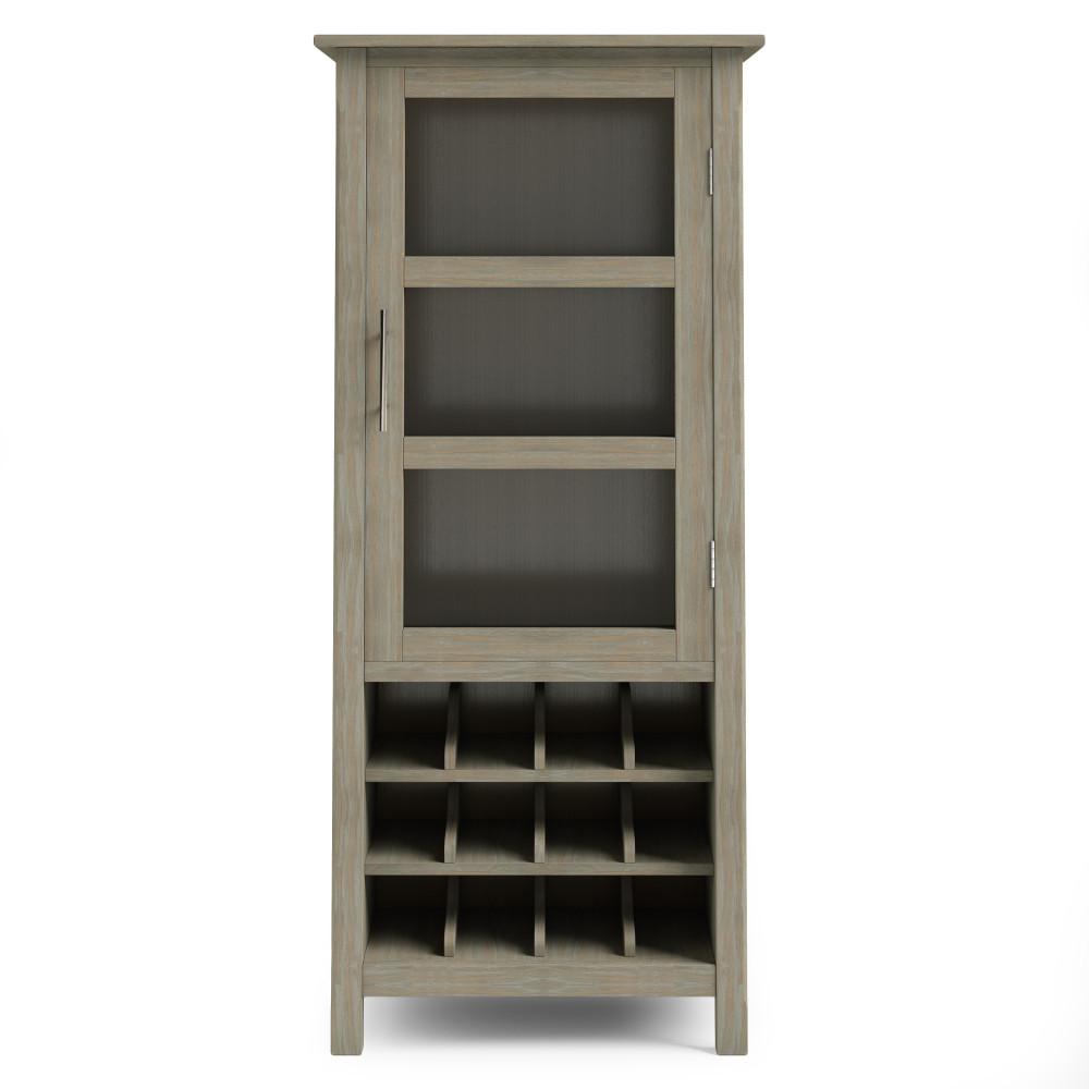 Distressed Grey | Avalon Wine Rack & Storage Cabinet
