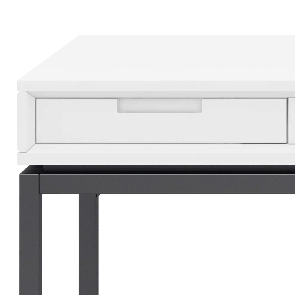 White Solid Wood - Rubber | Banting Mid Century Desk