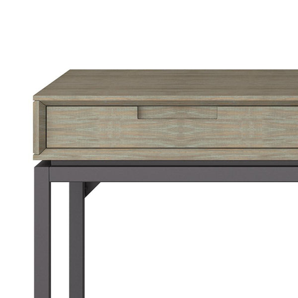 Distressed Grey Rubberwood | Banting Mid Century Wide Desk