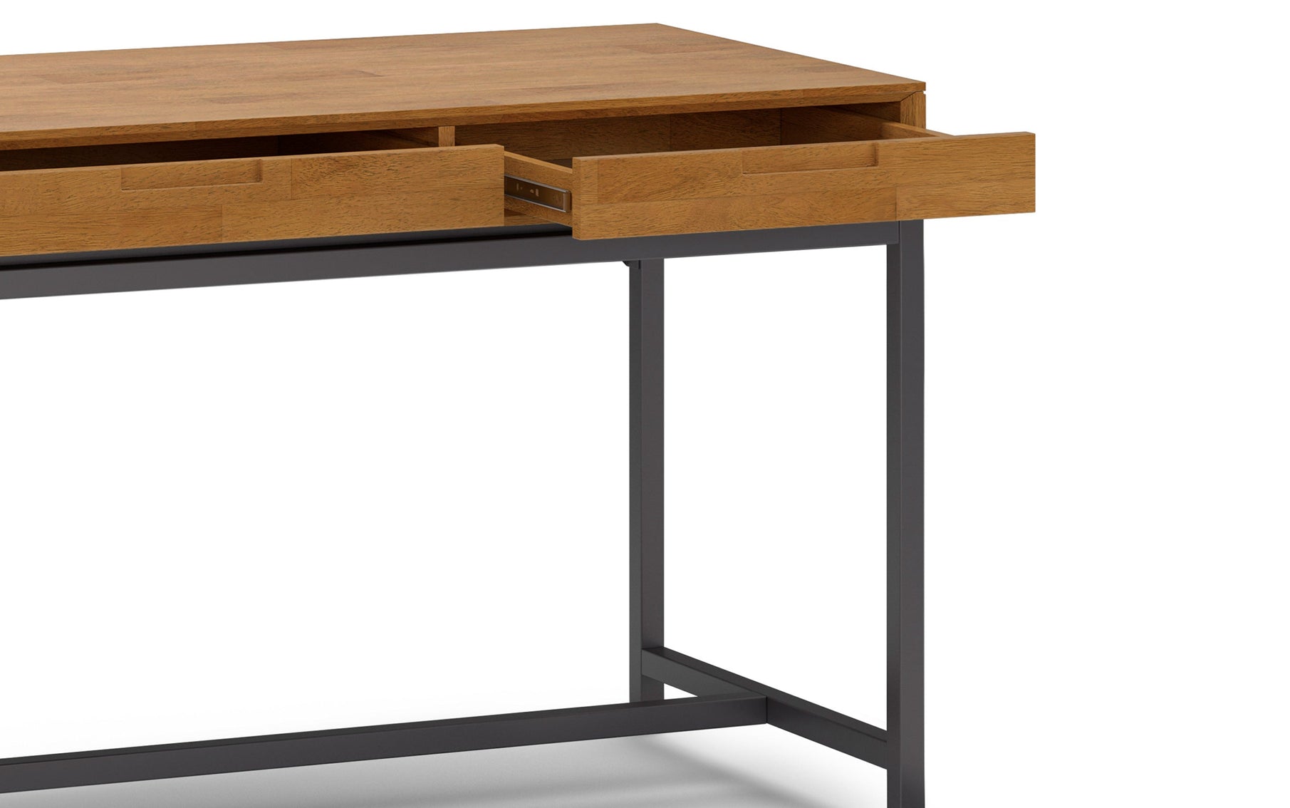 Medium Saddle Brown Rubberwood | Banting Mid Century Wide Desk