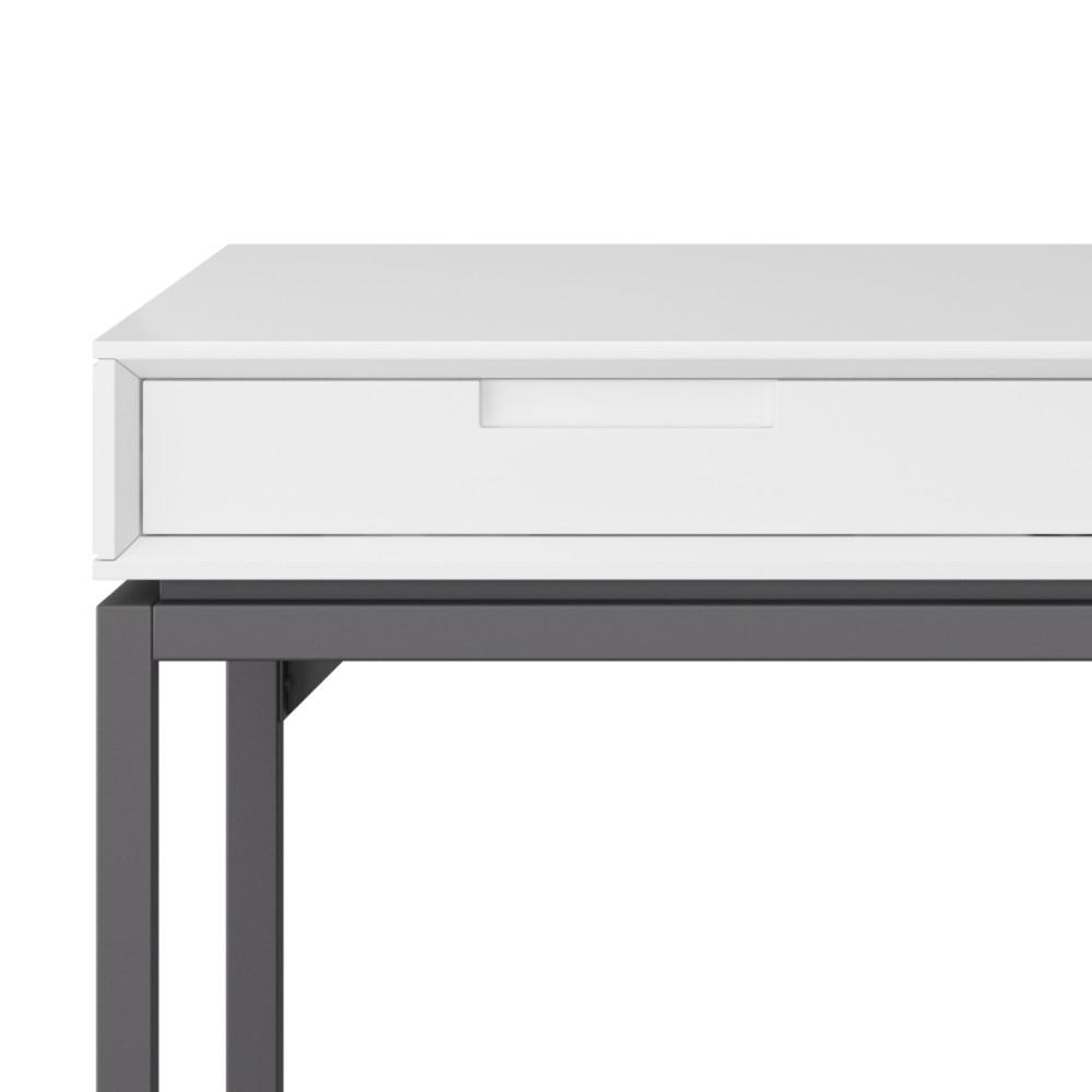 White | Banting Mid Century Wide Desk
