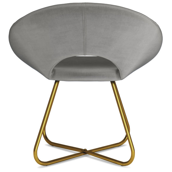 Grey Velvet Fabric | Barrett Accent Chair