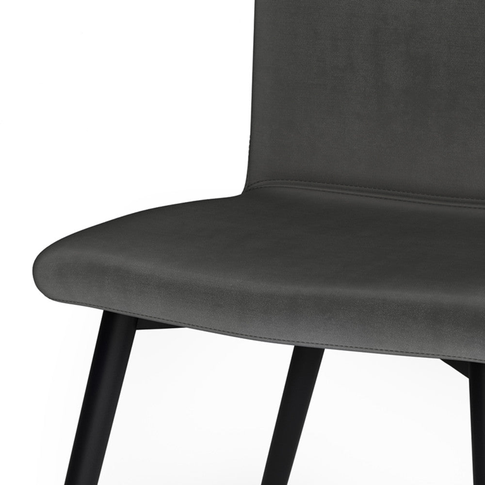 Dark Grey Velvet Fabric | Baylor Dining Chair (Set of 2)