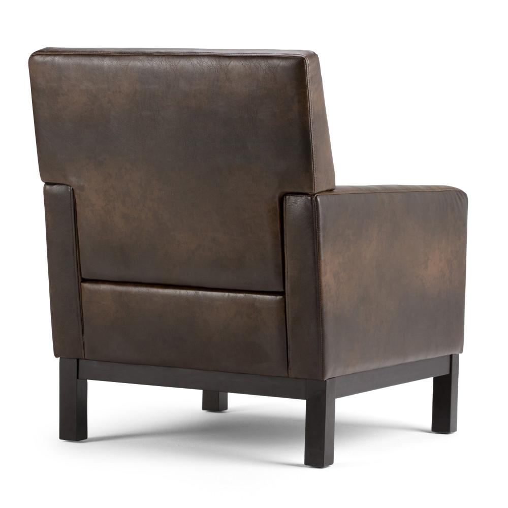 Distressed Brown Distressed Vegan Leather | Carrigan Club Chair