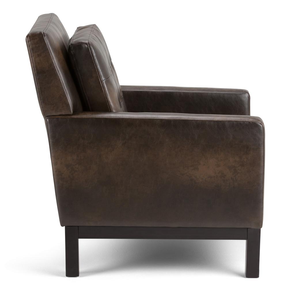 Distressed Brown Distressed Vegan Leather | Carrigan Club Chair