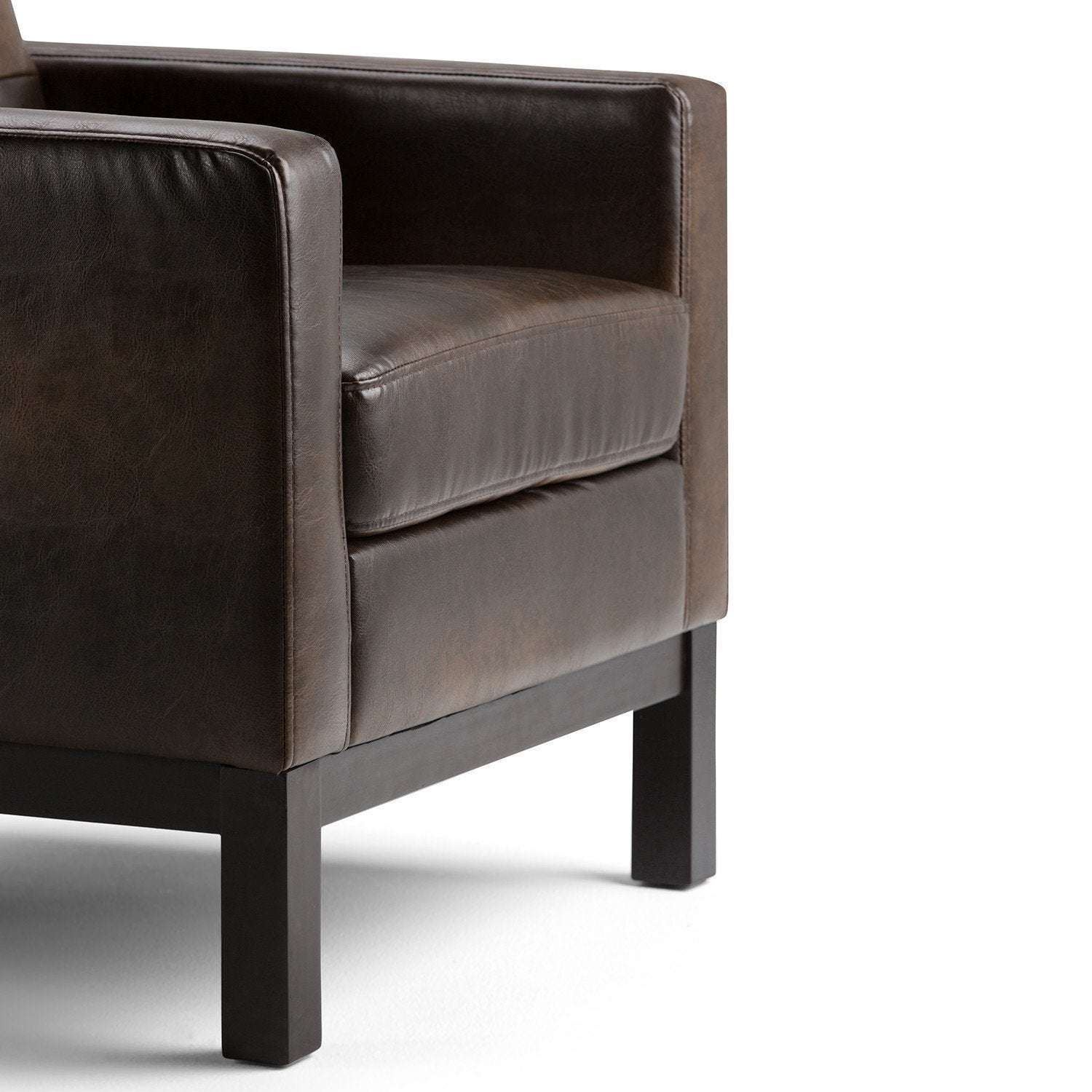 Distressed Brown Distressed Vegan Leather | Carrigan Club Chair