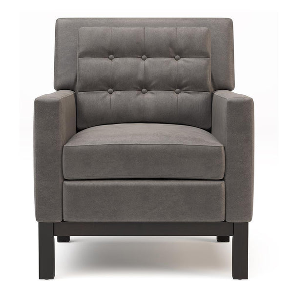Distressed Charcoal Distressed Vegan Leather | Carrigan Club Chair 