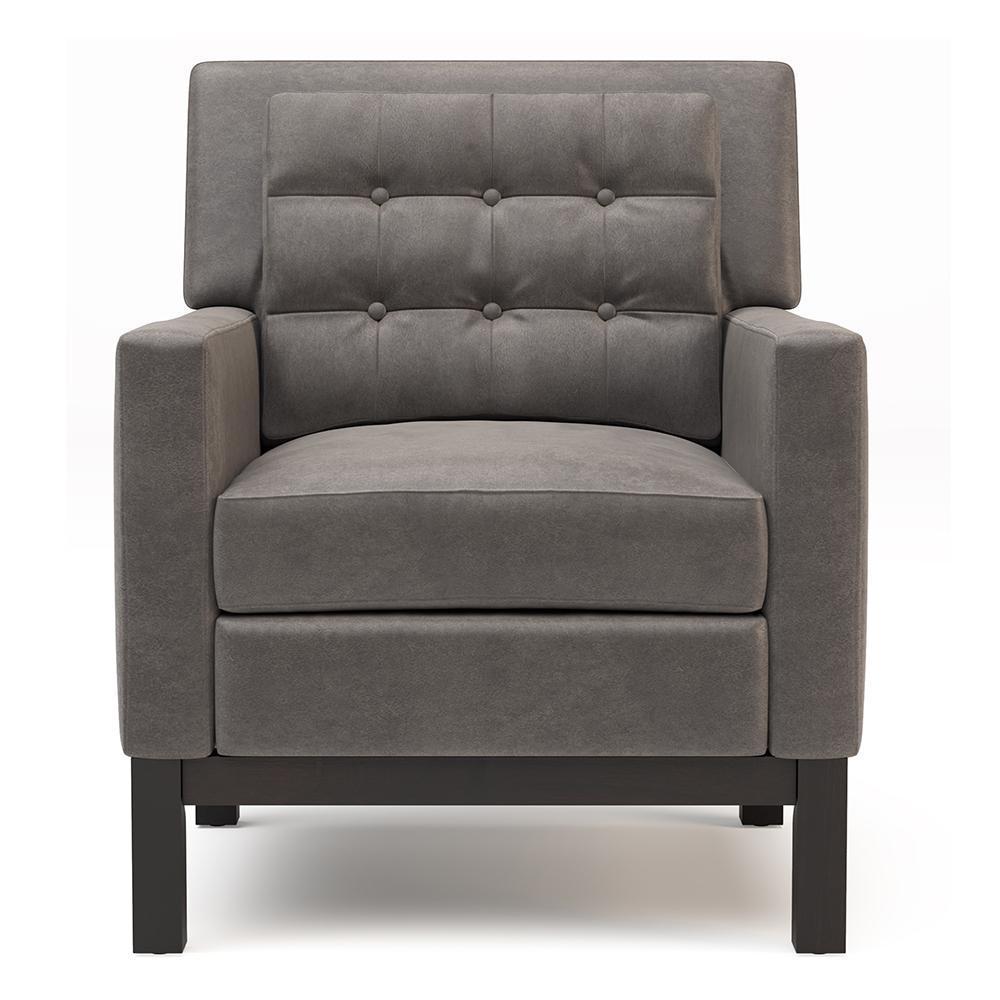 Distressed Charcoal Distressed Vegan Leather | Carrigan Club Chair 