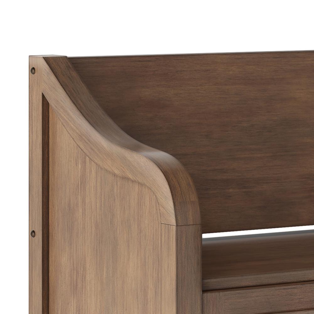 Rustic Natural Aged Brown | Connaught Entryway Storage Bench