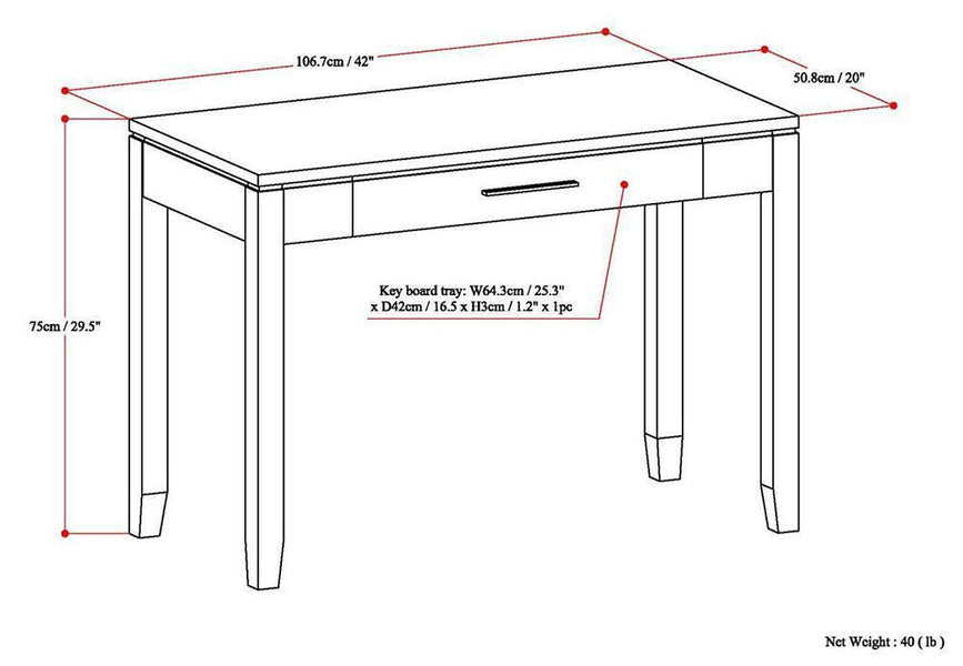Russet Brown | Cosmopolitan Office Desk