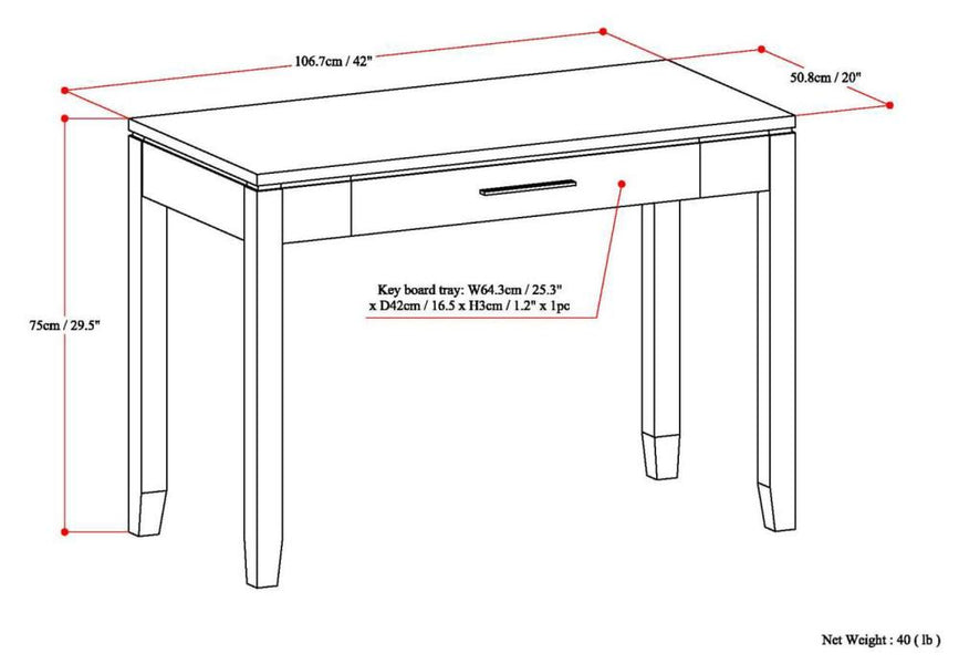 Distressed Grey | Cosmopolitan Office Desk